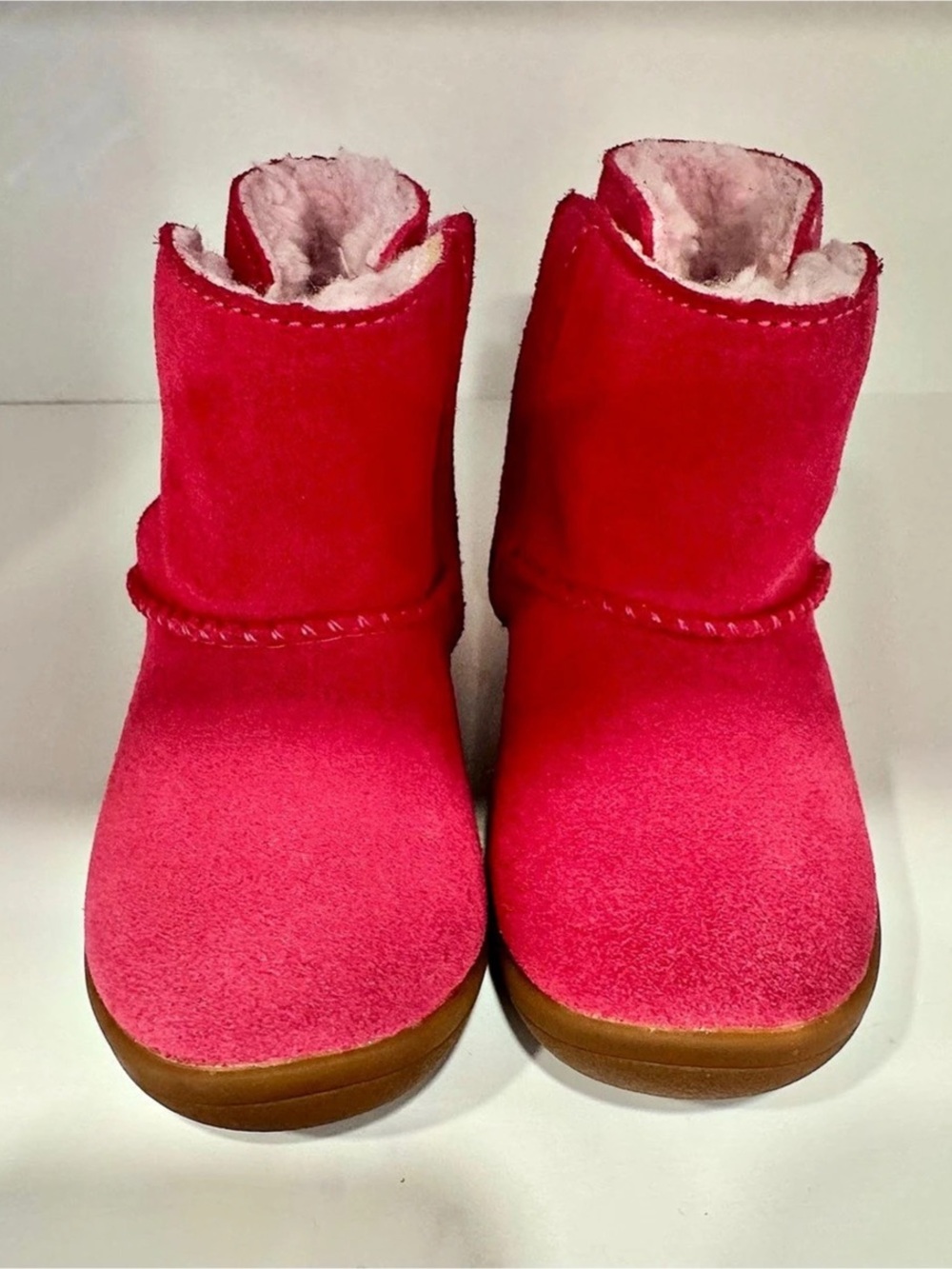 UGG Classic Mini Kids Pink Suede Boots Size 12